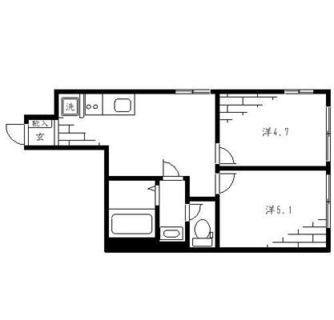 東京都北区滝野川６丁目 賃貸マンション 2DK